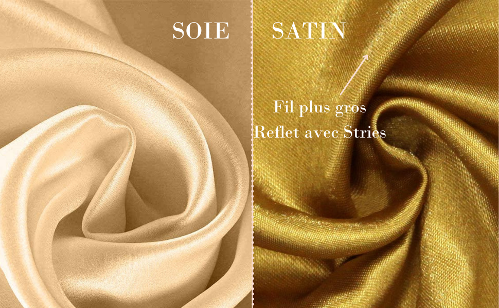 Comment faire la différence entre la soie et le satin